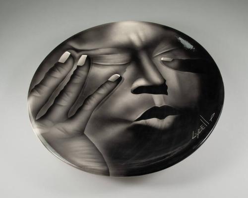 Ceramic Plate with Image of a Person