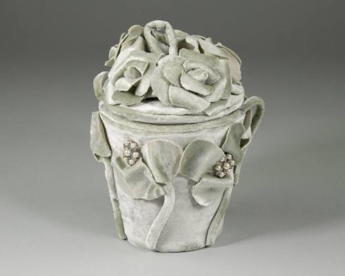 Green Flower Adorned Purse