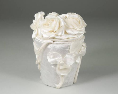 White Flower Adorned Purse