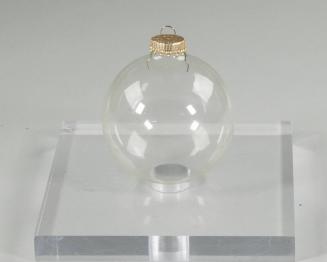 Clear Glass Holiday Ornament