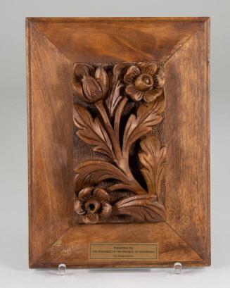 Floral Wood Relief