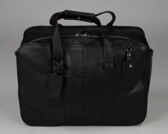 Black Leather Carry-On Suitcase