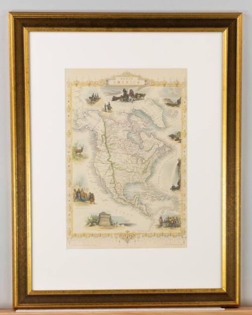 Map of North America, circa 1851