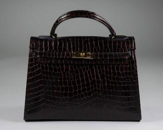 Brown Crocodile Leather Handbag