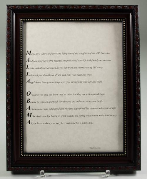 Malia Obama Acrostic Poem