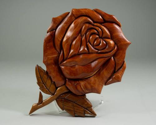 Carved Cedar Rose