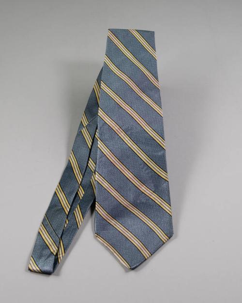 Gray Striped Necktie