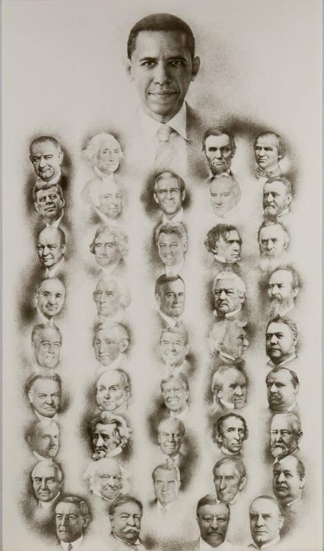 Print of the First 44 Presidents of the United States of America