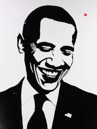 Black and White Obama Portrait