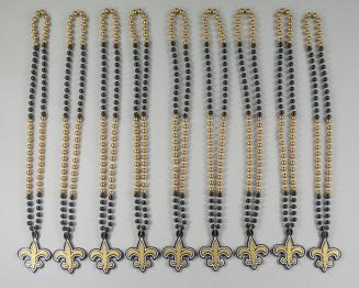 New Orleans Saints Mardi Gras Bead Necklace