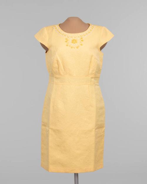 Yellow Cap-Sleeve Dress