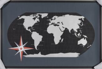 Black and Silver World Map