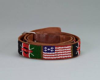 Leather Belt with Beaded Decoration