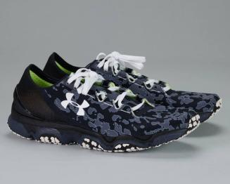 Black and Gray Camouflage Under Armour SpeedForm XC Running Shoes