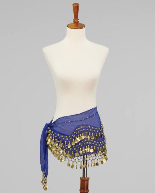 Blue Chiffon Hip Scarf