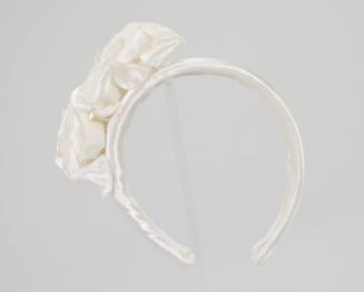 White Velvet Rose Headband