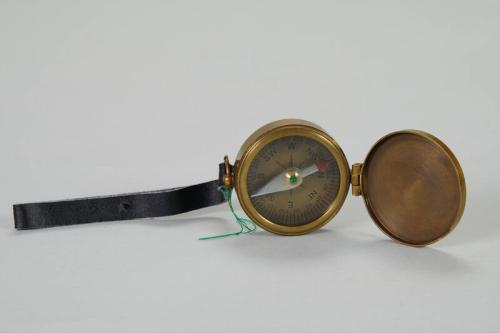 Metal Compass with Black Strap