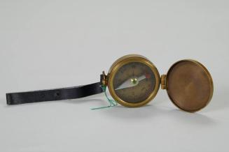Metal Compass with Black Strap