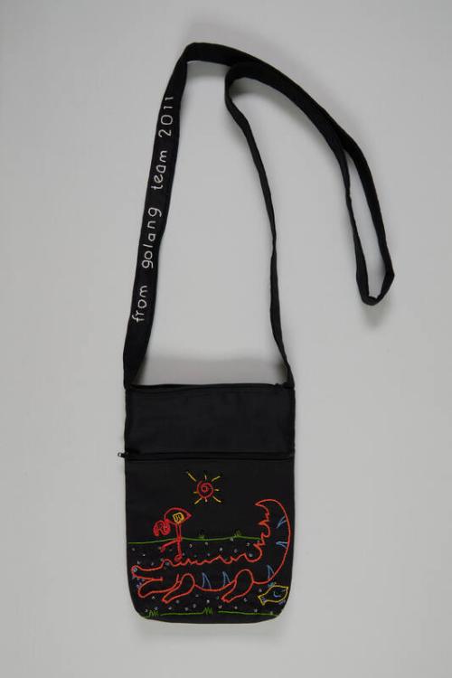 Embroidered Black Purse