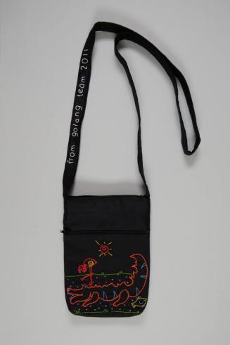 Embroidered Black Purse