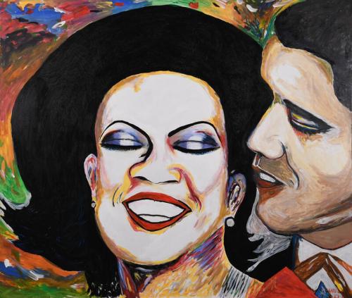 Portrait of President Barack Obama and First Lady Michelle Obama