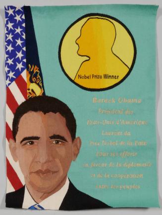 Wool Portrait of President Barack Obama