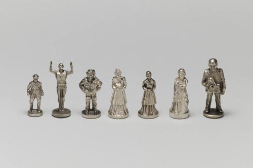 The Chase of Freedom Silver Chess Pieces