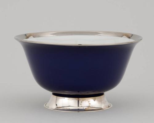 Ceramic Bowl with Silver Plating