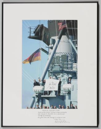 Framed Photograph of the German Destroyer Lütjens