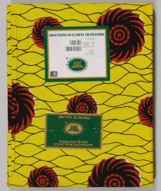 Bolt of Fabric with Wax Print Pattern