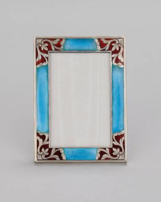 Silver Picture Frame with Floral Decoration