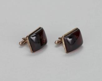 Silver and Amber Cufflinks