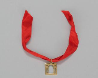 Ribbon Bracelet with Building-Shaped Charm