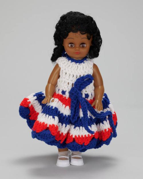 Doll in Patriotic Crocheted Dress