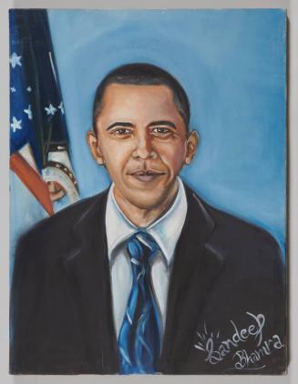 Painted Portrait of President Barack Obama