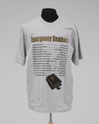 Gray Emergency Numbers Bible T-Shirt