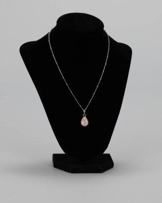 Sterling Silver Necklace with Teardrop Pendant