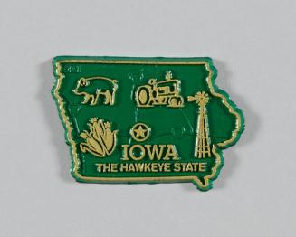 Green Iowa Magnet