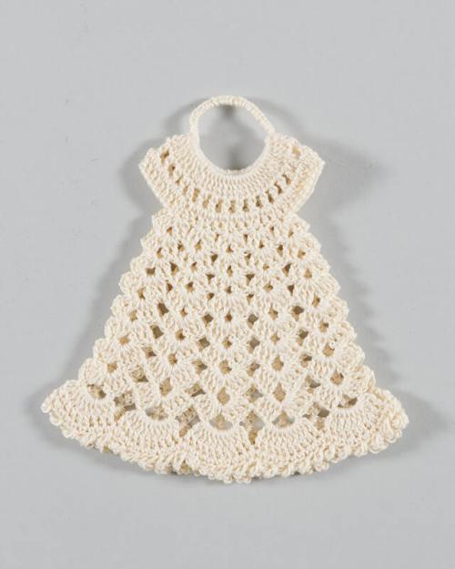 Crocheted Off-White Doll Dress