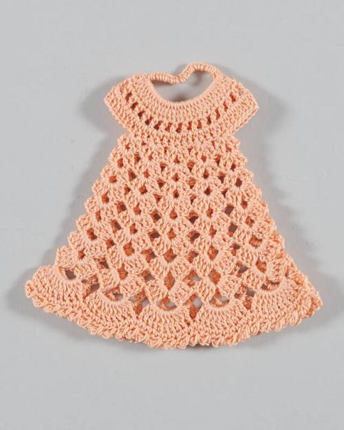 Crocheted Peach Doll Dress