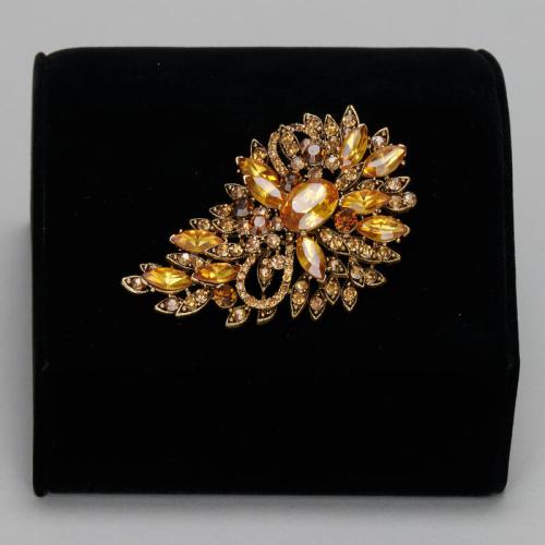 Metal and Glass Brooch