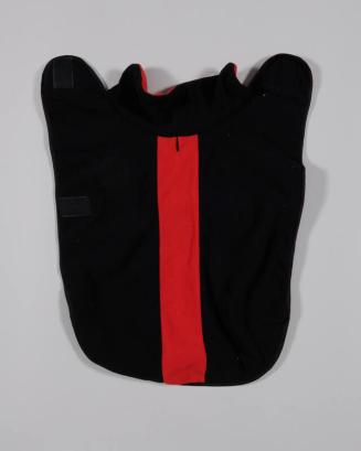 Black and Red Fleece Dog Jacket