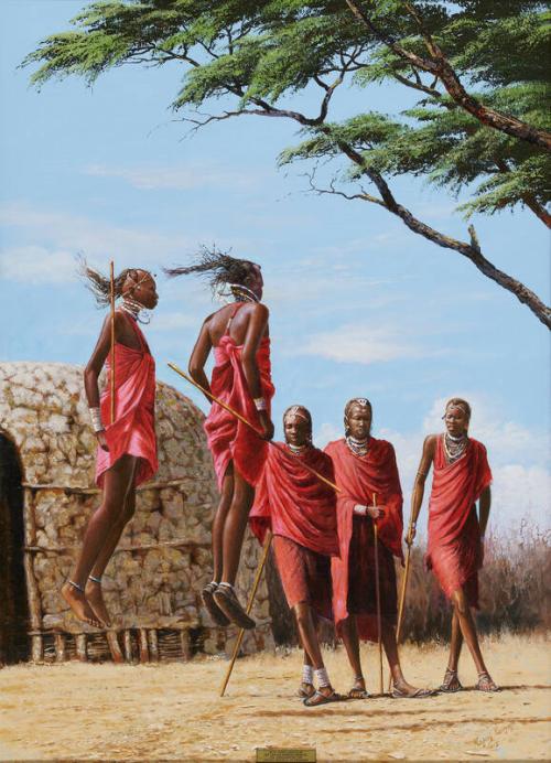 Painting of Young Maasai Women