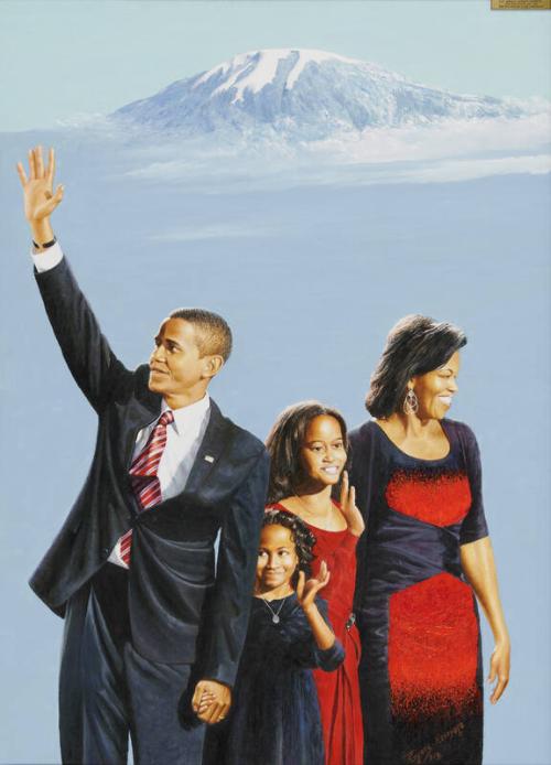 Obama Family Painting