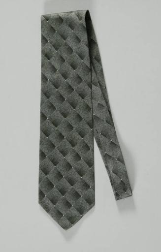 Green Necktie with Square Designs