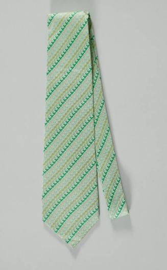 Light Green Striped Necktie