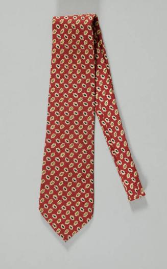 Red Necktie with Teardrop and Cloud Decorations
