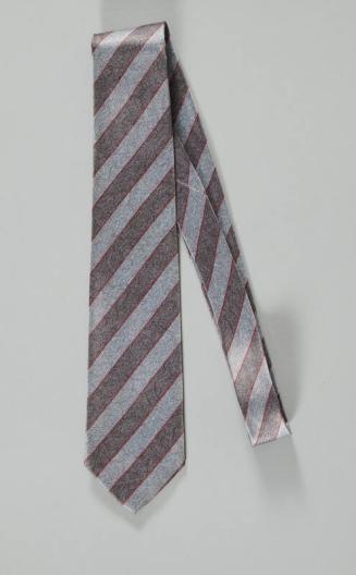 Gray Striped Necktie