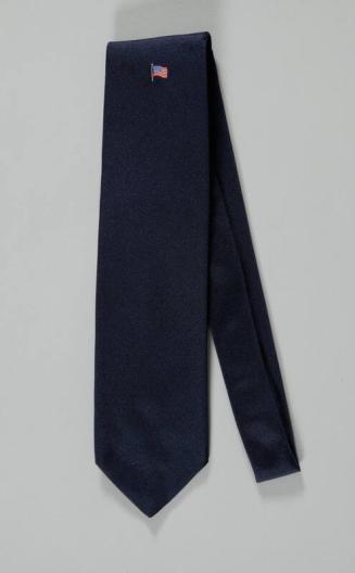 Navy Blue Necktie with American Flag