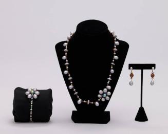Gray Pearl Jewelry Set
